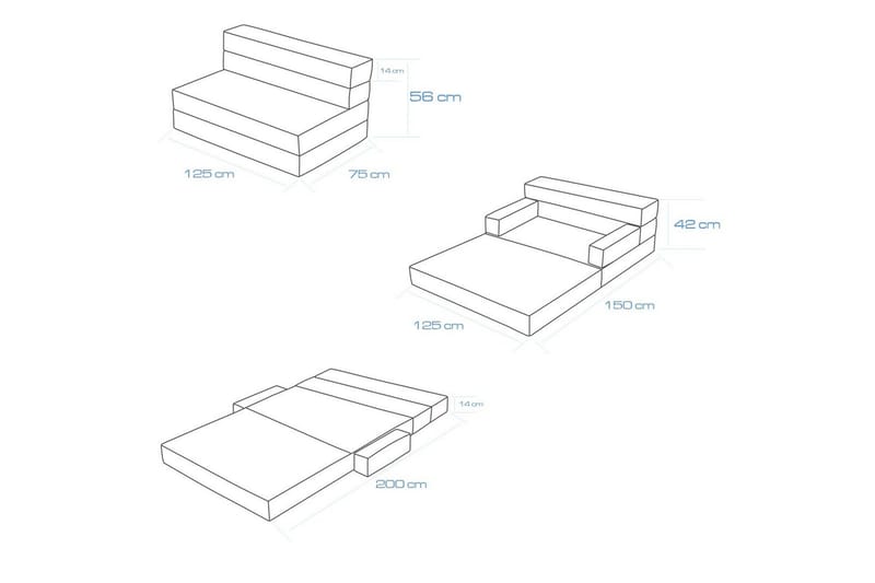 Sufian Sovesofa 2-sits - Grafittgrå - Møbler - Sofaer - Sovesofaer - 2 seters sovesofa