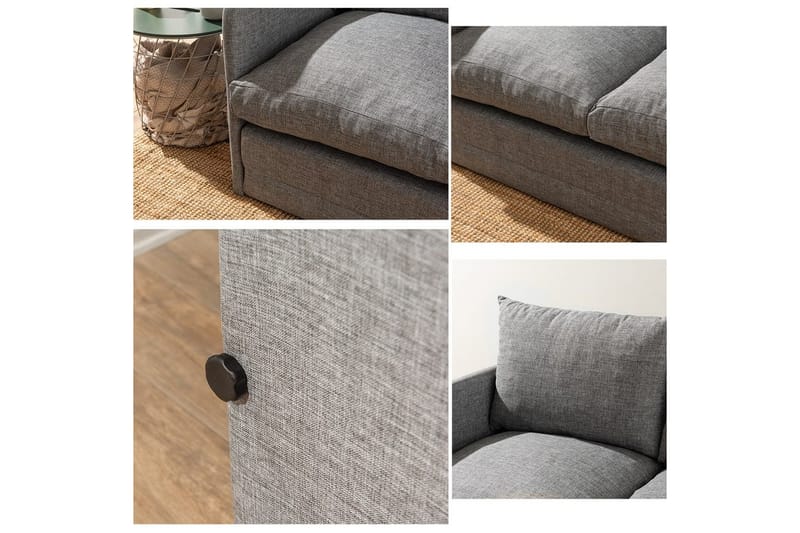 Sufian Sovesofa 2-sits - Lysegrå - Møbler - Sofaer - Sovesofaer - 2 seters sovesofa