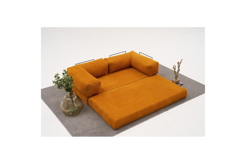 Sufian Sovesofa 2-sits - Oransje - Møbler - Sofaer - Sovesofaer - 2 seters sovesofa