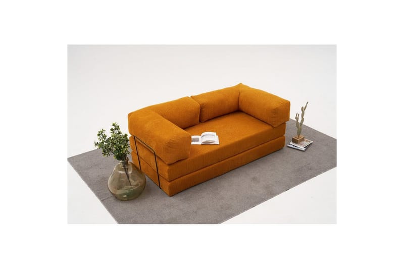 Sufian Sovesofa 2-sits - Oransje - Møbler - Sofaer - Sovesofaer - 2 seters sovesofa