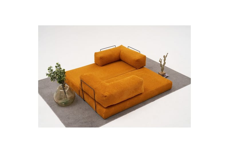 Sufian Sovesofa 2-sits - Oransje - Møbler - Sofaer - Sovesofaer - 2 seters sovesofa