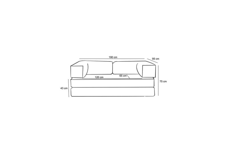 Sufian Sovesofa 2-sits - Sjokoladebrun - Møbler - Sofaer - Sovesofaer - 2 seters sovesofa