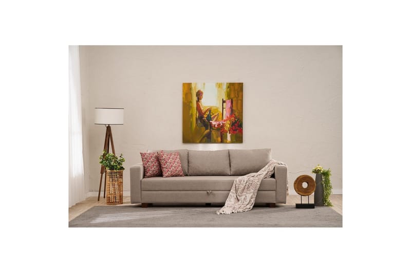 Sufian Sovesofa 3-sits - Beige - Møbler - Sofaer - Sovesofaer - 3 seters sovesofa