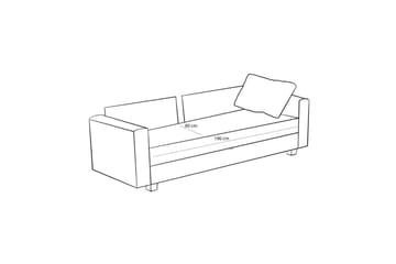 Sufian Sovesofa 3-sits - Brun - Møbler - Sofaer - Sovesofaer - 3 seters sovesofa
