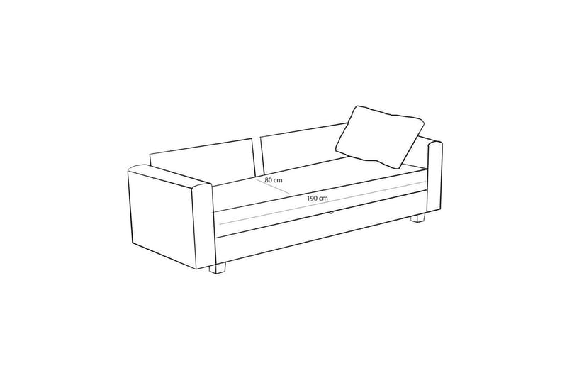 Sufian Sovesofa 3-sits - Brun - Møbler - Sofaer - Sovesofaer - 3 seters sovesofa