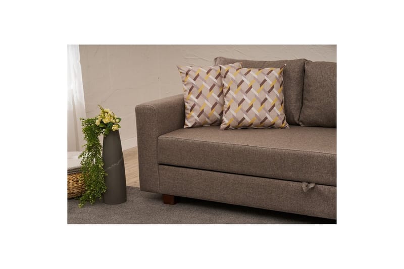 Sufian Sovesofa 3-sits - Brun - Møbler - Sofaer - Sovesofaer - 3 seters sovesofa