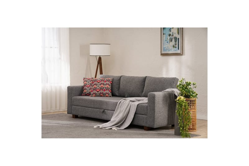 Sufian Sovesofa 3-sits - Grå - Møbler - Sofaer - Sovesofaer - 3 seters sovesofa