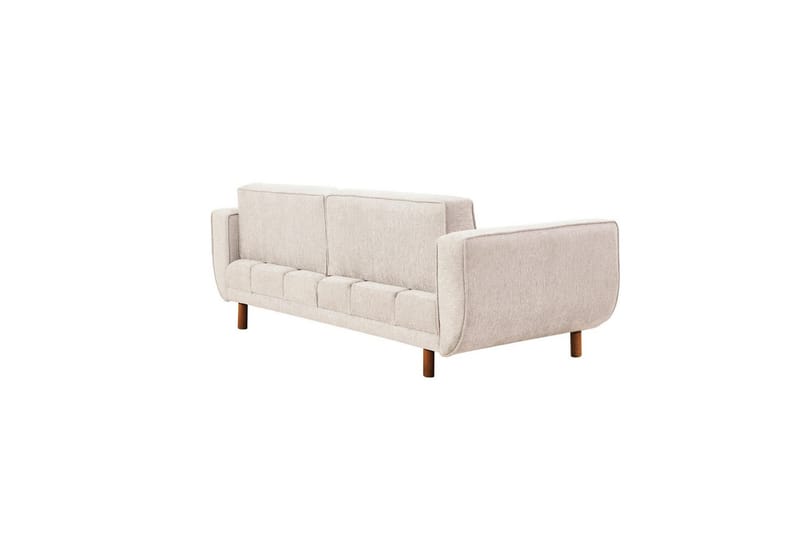 Sufian Sovesofa 3-sits - Mellomfarget tre/Cremehvit - Møbler - Sofaer - Sovesofaer - 3 seters sovesofa