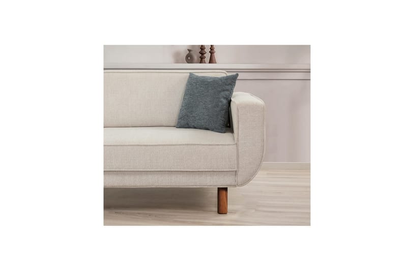 Sufian Sovesofa 3-sits - Mellomfarget tre/Cremehvit - Møbler - Sofaer - Sovesofaer - 3 seters sovesofa