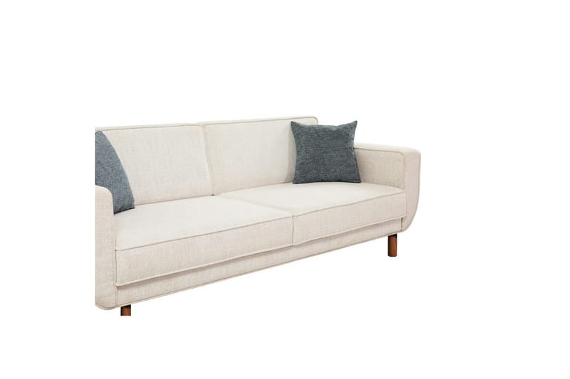 Sufian Sovesofa 3-sits - Mellomfarget tre/Cremehvit - Møbler - Sofaer - Sovesofaer - 3 seters sovesofa