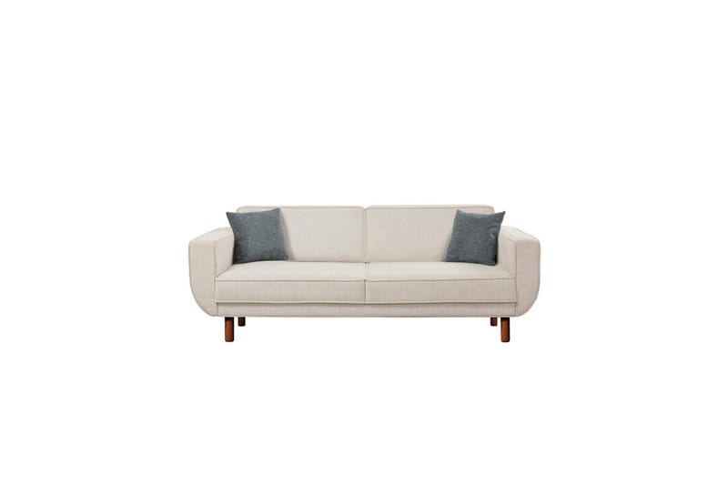 Sufian Sovesofa 3-sits - Mellomfarget tre/Cremehvit - Møbler - Sofaer - Sovesofaer - 3 seters sovesofa
