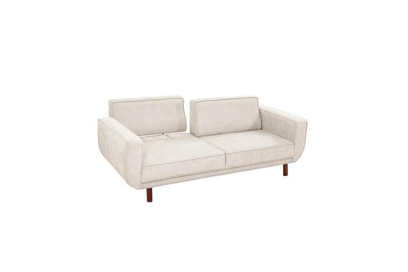 Sufian Sovesofa 3-sits - Mellomfarget tre/Cremehvit - Møbler - Sofaer - Sovesofaer - 3 seters sovesofa