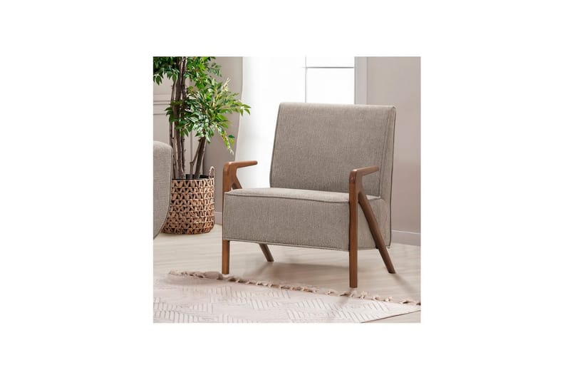 Sufian Sovesofa 3-sits - Mellomfarget tre/Grå - Møbler - Sofaer - Sovesofaer - 3 seters sovesofa
