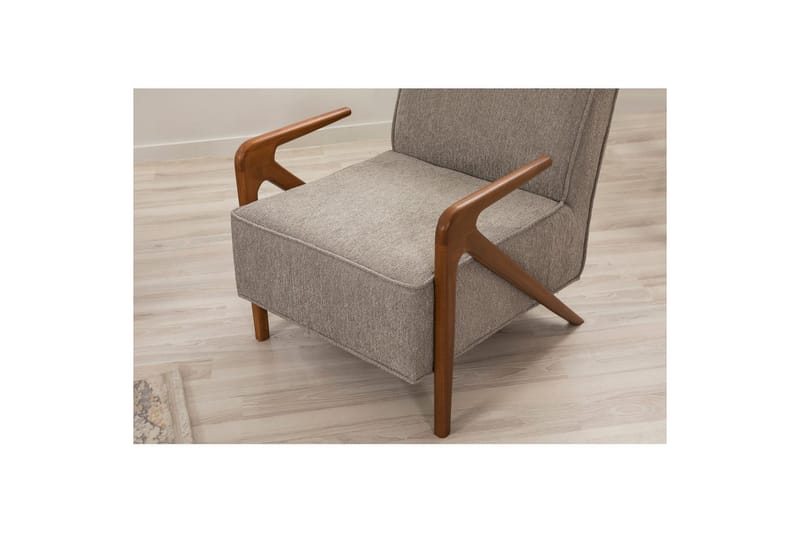 Sufian Sovesofa 3-sits - Mellomfarget tre/Grå - Møbler - Sofaer - Sovesofaer - 3 seters sovesofa