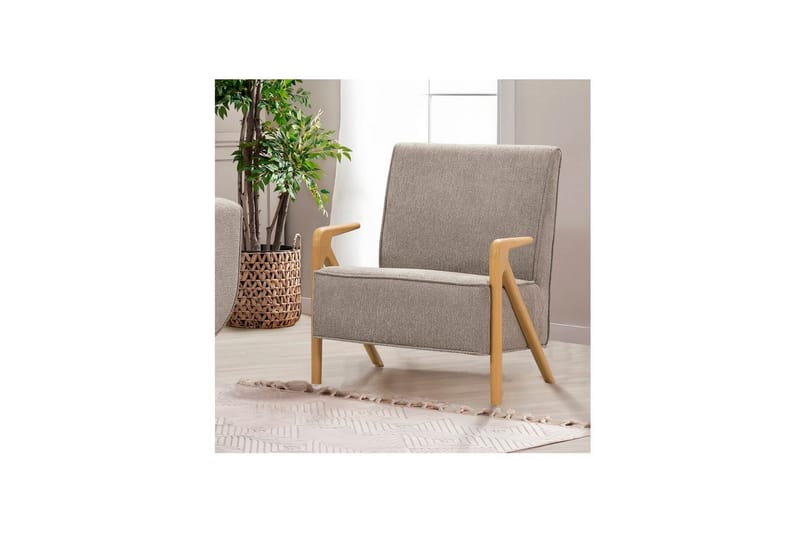 Sufian Sovesofa 3-sits - Mellomfarget tre/Grå - Møbler - Sofaer - Sovesofaer - 3 seters sovesofa