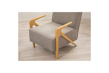 Sufian Sovesofa 3-sits - Mellomfarget tre/Grå - Møbler - Sofaer - Sovesofaer - 3 seters sovesofa