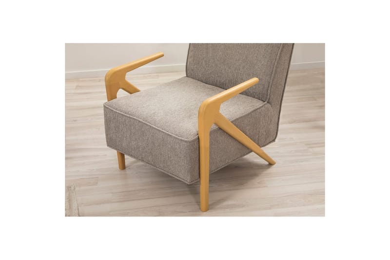 Sufian Sovesofa 3-sits - Mellomfarget tre/Grå - Møbler - Sofaer - Sovesofaer - 3 seters sovesofa