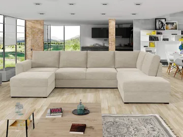 Taberk 5-seters U-sofa med Divan Venstre - Møbler - Sofaer - Sovesofaer - Hjørnesovesofa