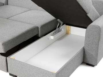 Taberk Large 6-seters U-sofa med Divan Venstre - Møbler - Sofaer - Sovesofaer - Hjørnesovesofa