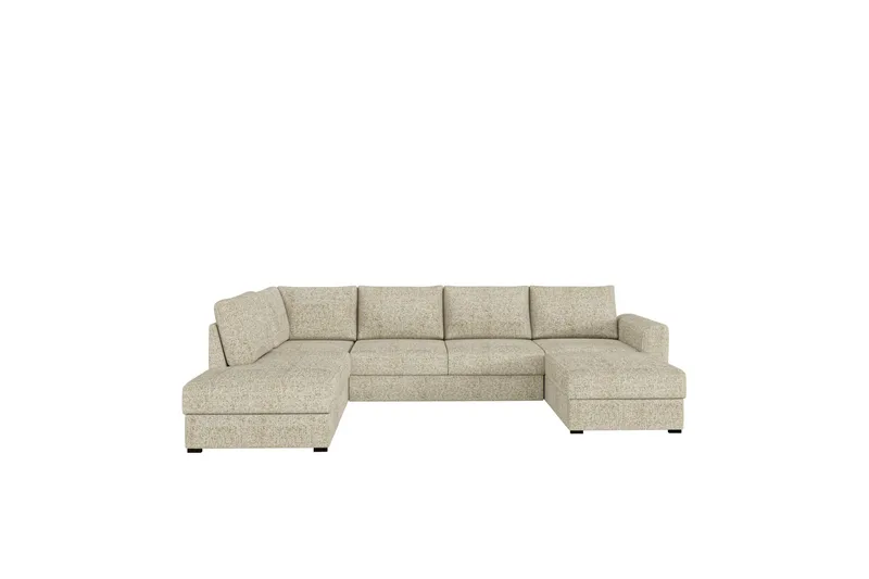 Taberk Sovesofa med Divan och Schäslong 4-sits, Beige
