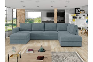 Taberk Sovesofa med Divan och Schäslong 4-sits - Grå - Møbler - Sofaer - Sovesofaer - Sovesofa divan