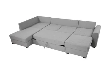 Taberk Sovesofa med Divan och Schäslong 4-sits - Grå - Møbler - Sofaer - Sovesofaer - Sovesofa divan
