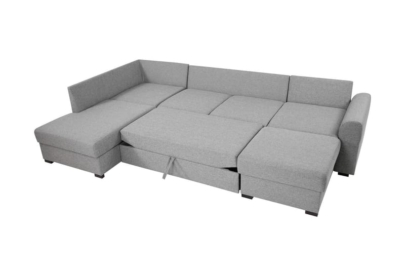Taberk Sovesofa med Divan och Schäslong 4-sits - Grå - Møbler - Sofaer - Sovesofaer - Sovesofa divan