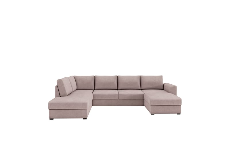 Taberk Sovesofa med Divan och Schäslong 4-sits, Rosa