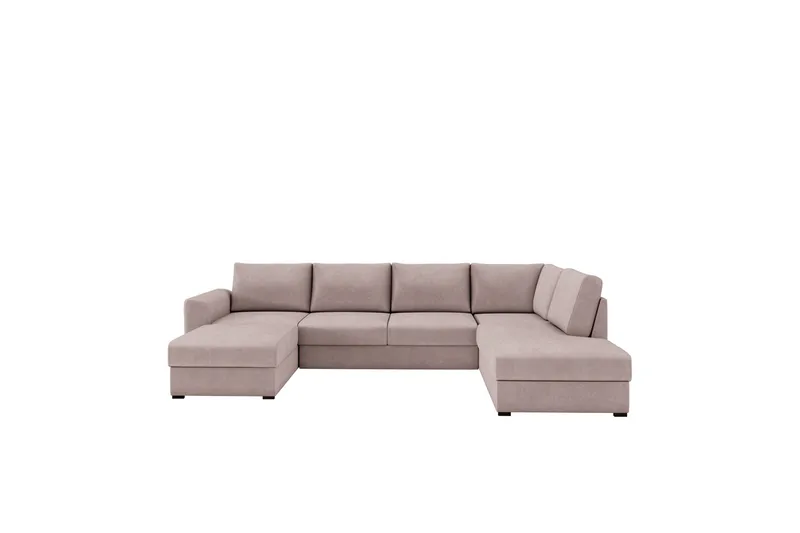 Taberk Sovesofa med Divan och Schäslong 4-sits, Rosa