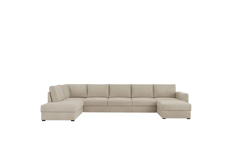 Taberk Sovesofa med Divan och Schäslong 5-sits, Beige