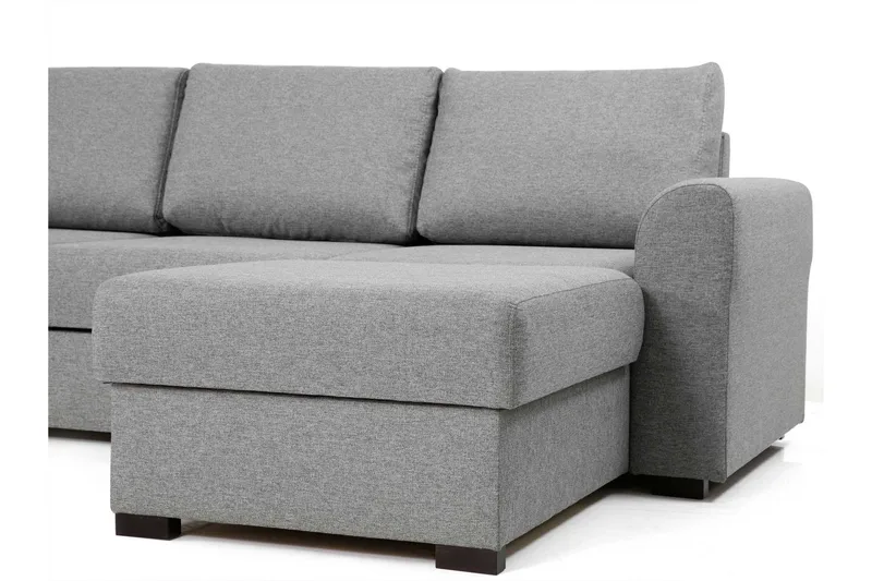 Taberk Sovesofa med Divan och Schäslong 5-sits - Grå - Møbler - Sofaer - Sovesofaer - Sovesofa divan