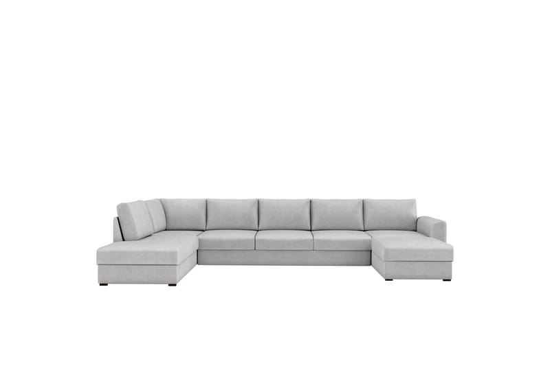 Taberk Sovesofa med Divan och Schäslong 5-sits - Grå - Møbler - Sofaer - Sovesofaer - Sovesofa divan
