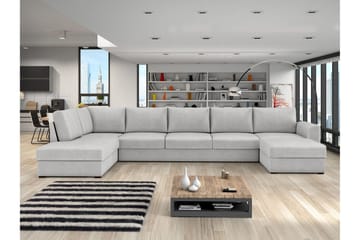 Taberk Sovesofa med Divan och Schäslong 5-sits - Grå - Møbler - Sofaer - Sovesofaer - Sovesofa divan