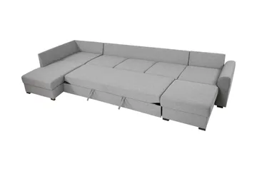 Taberk Sovesofa med Divan och Schäslong 5-sits - Grå - Møbler - Sofaer - Sovesofaer - Sovesofa divan