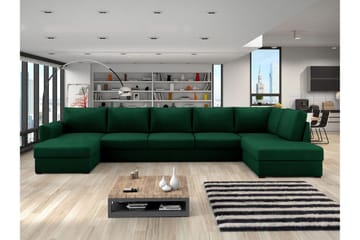 Taberk Sovesofa med Divan och Schäslong 5-sits - Grønn - Møbler - Sofaer - Sovesofaer - Sovesofa divan