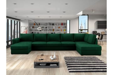 Taberk Sovesofa med Divan och Schäslong 5-sits - Grønn - Møbler - Sofaer - Sovesofaer - Sovesofa divan