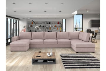 Taberk Sovesofa med Divan och Schäslong 5-sits - Rosa - Møbler - Sofaer - Sovesofaer - Sovesofa divan