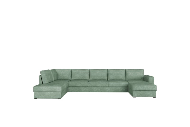 Taberk Sovesofa med Sjeselong og Dobbel Sjeselong 5-seter i Bouclé, Grønn
