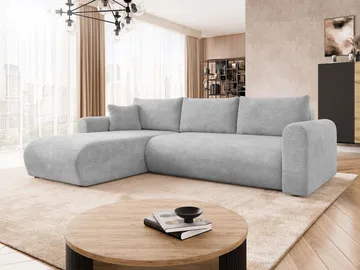 Tacon 3-seters sovesofa med divan - grå - Møbler - Sofaer - Sovesofaer - Hjørnesovesofa