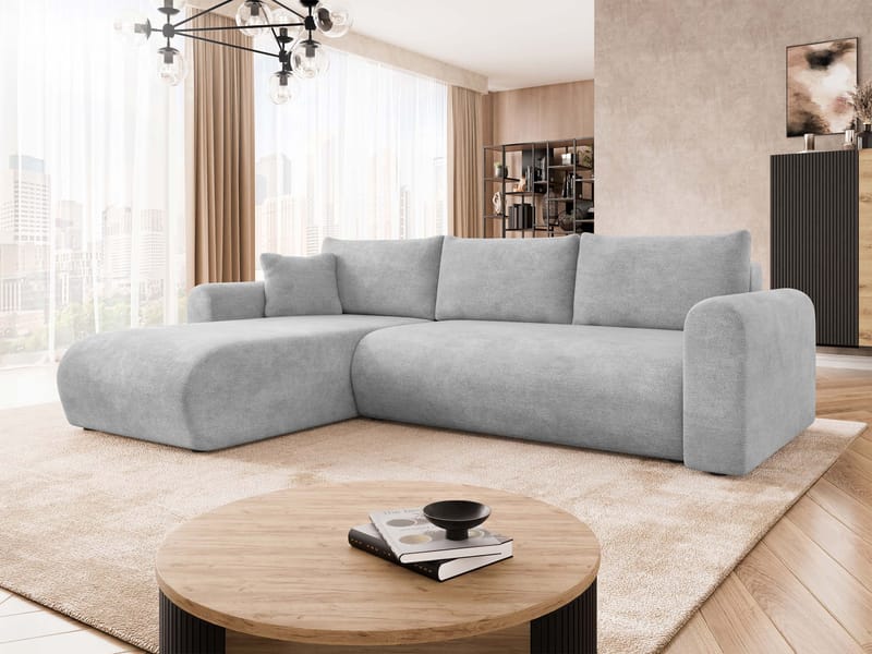 Tacon 3-seters sovesofa med divan - grå - Møbler - Sofaer - Sovesofaer - Hjørnesovesofa