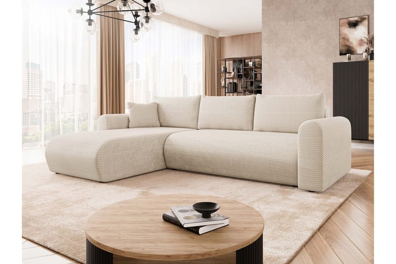Tacon Sovesofa Med 3-Seters Divan - Beige - Møbler - Sofaer - Sovesofaer - Sovesofa divan