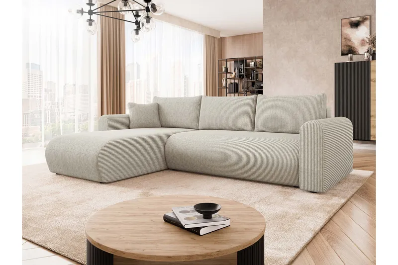 Tacon Sovesofa Med 3-Seters Divan - Beige - Møbler - Sofaer - Sovesofaer - Sovesofa divan