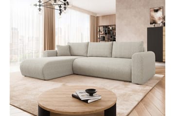 Tacon Sovesofa Med 3-Seters Divan - Beige - Møbler - Sofaer - Sovesofaer - Sovesofa divan