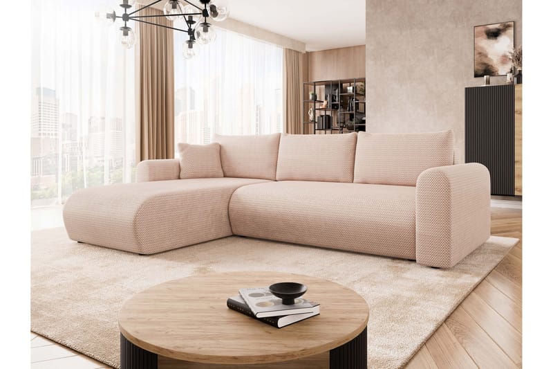 Tacon Sovesofa Med 3-Seters Divan - Beige/Grå - Møbler - Sofaer - Sovesofaer - Sovesofa divan
