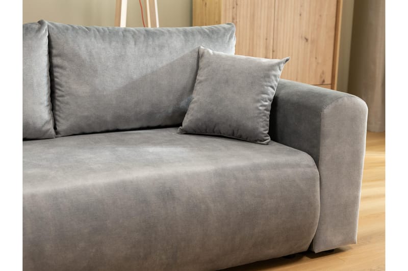 Tacon Sovesofa Med 3-Seters Divan - Grå - Møbler - Sofaer - Sovesofaer - Sovesofa divan