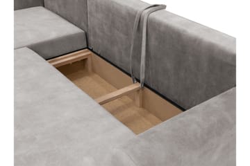 Tacon Sovesofa Med 3-Seters Divan - Grå - Møbler - Sofaer - Sovesofaer - Sovesofa divan