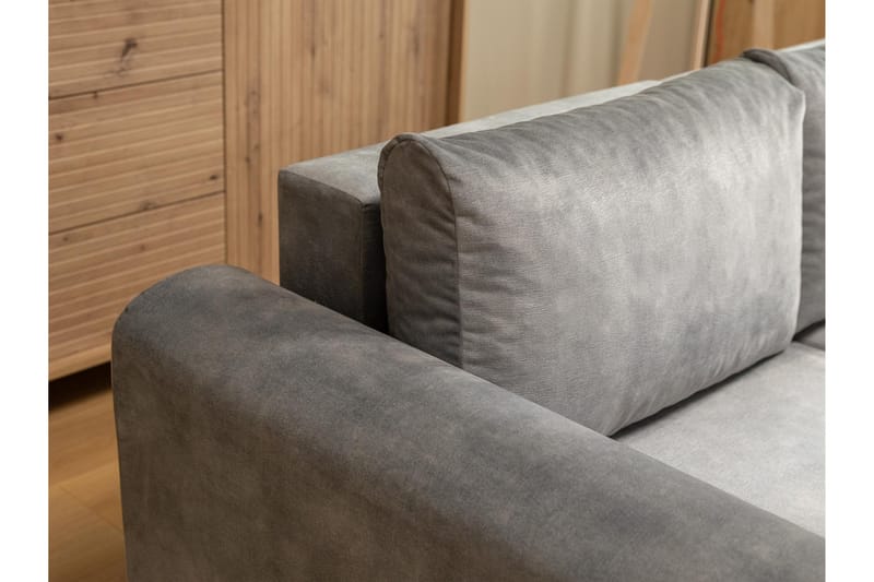 Tacon Sovesofa Med 3-Seters Divan - Grå - Møbler - Sofaer - Sovesofaer - Sovesofa divan