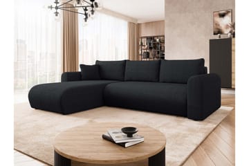 Tacon Sovesofa Med 3-Seters Divan - Svart - Møbler - Sofaer - Sovesofaer - Sovesofa divan
