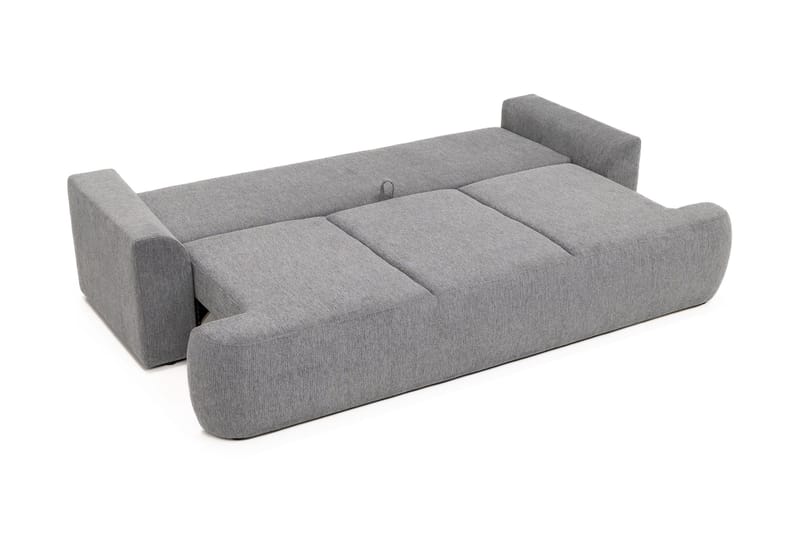 Terros 3-seters Rektangulær Sovesofa 147x205 cm med Oppbevaring i Stoff - Hvit - Møbler - Sofaer - Sovesofaer - 3 seters sovesofa