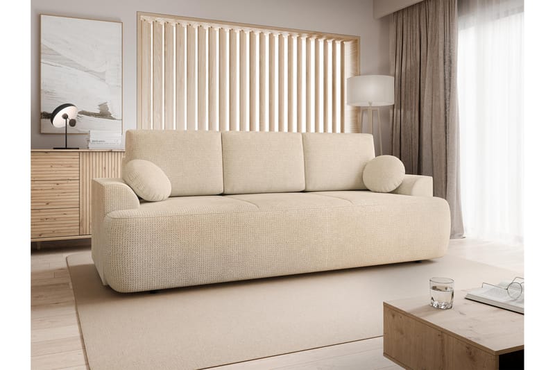Terros Sovesofa 3-seter - Beige - Møbler - Sofaer - Sovesofaer - 3 seters sovesofa